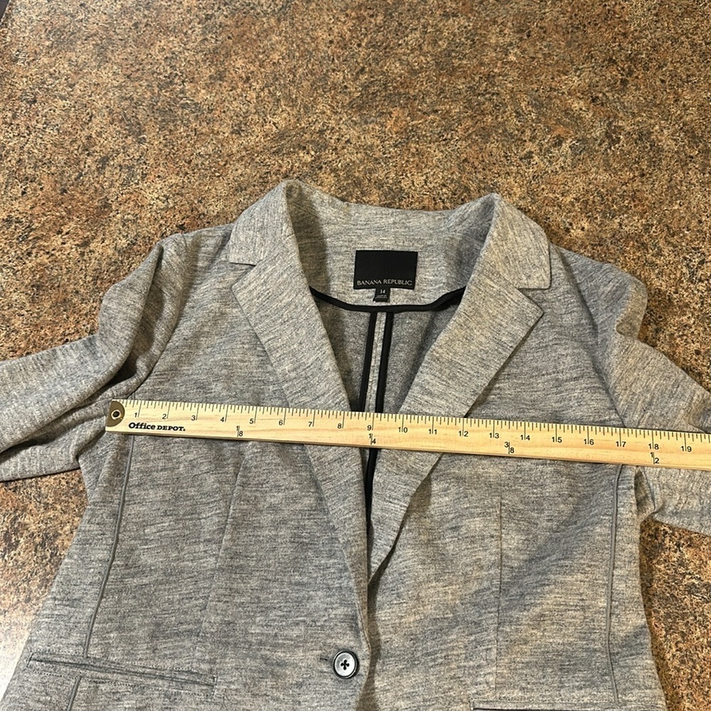 Banana Republic Long And Lean Blazer Womens Size 14 Single Button Closure - Picture 11 of 11